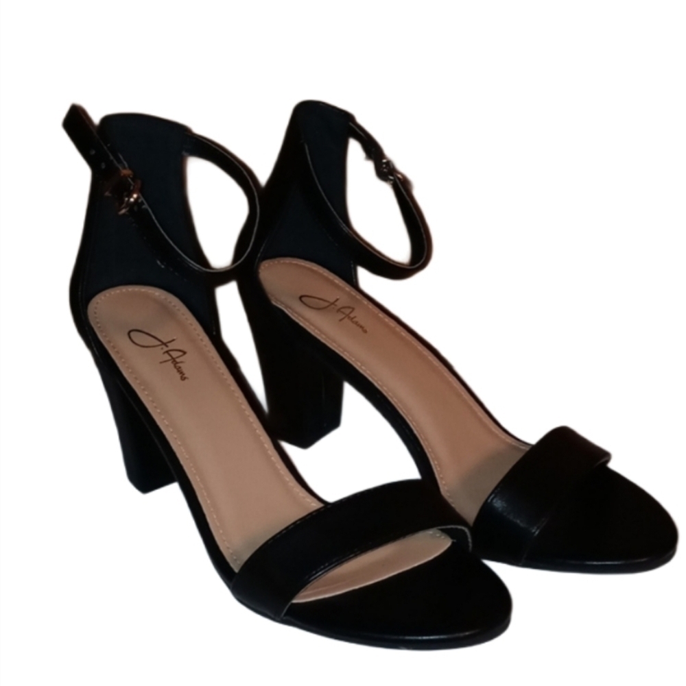 NWOT J. Adams Elaine size 10 with 3.5"heel  black leather Upper